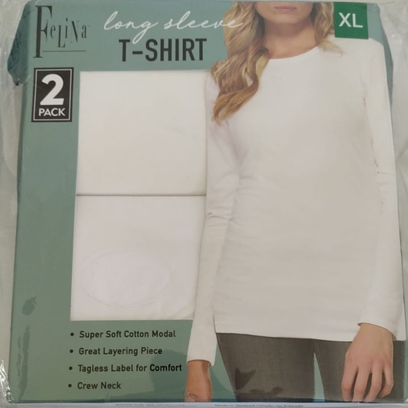 Felina 2 pack long sleeve layering T-shirt - Picture 2 of 4